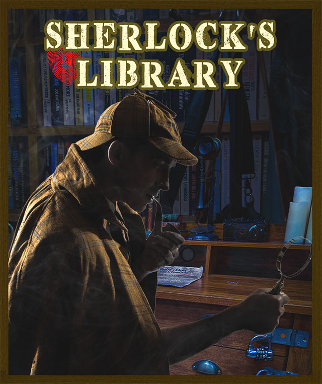 all in adventures escape game sherlock's library poster