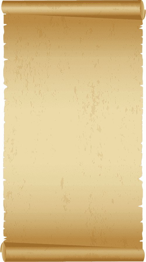 An unfolded, golden-coloured vintage paper, with a treasure crate, symbolizing the fun and excitement of the escape rooms at All In Adventures.